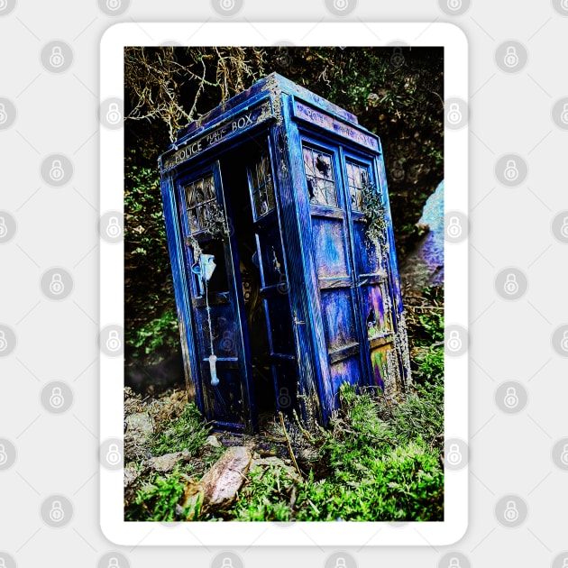 Lost police box Sticker by ZuleYang22